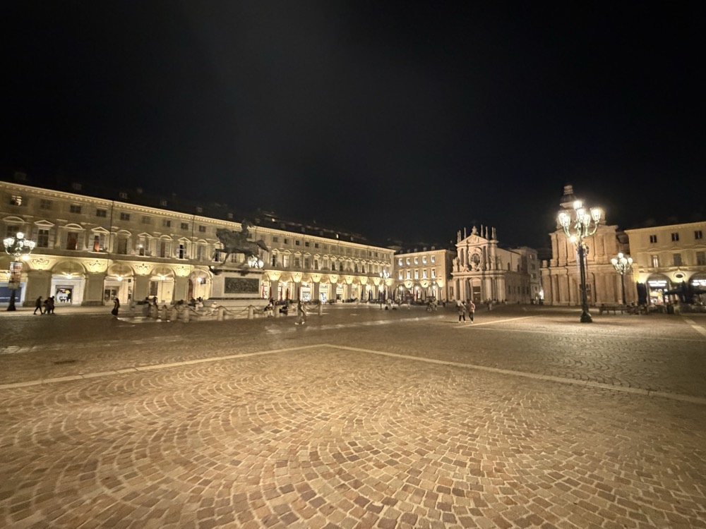 Piazza San Carlo at night